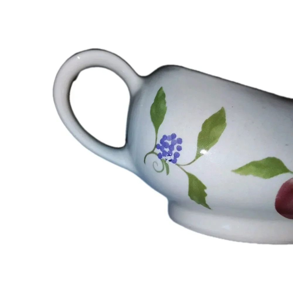 ​Four Star Stoneware Gravy Boat - Fruit Harvest Pattern (Apple, Grape, Pear)...